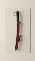Kuro Katana Matte Black Keychain