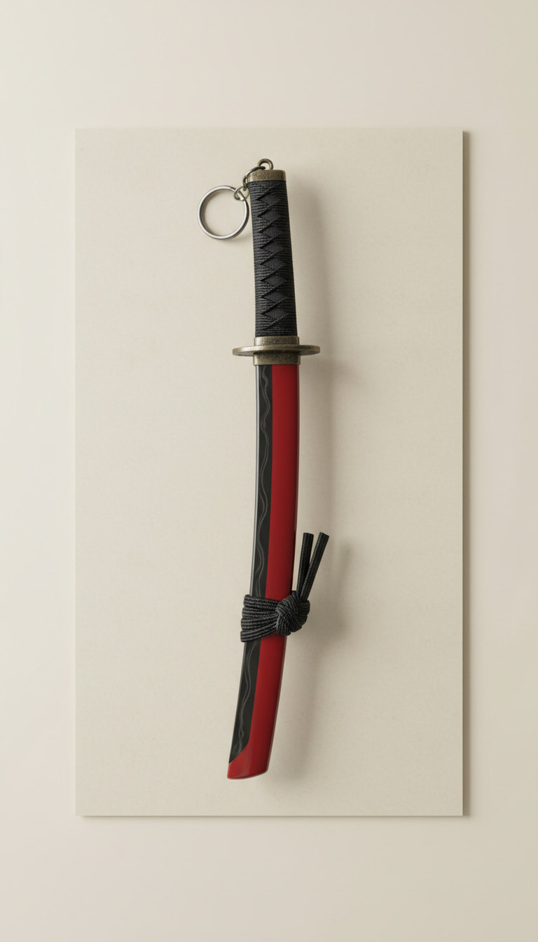 Kuro Katana Matte Black Keychain
