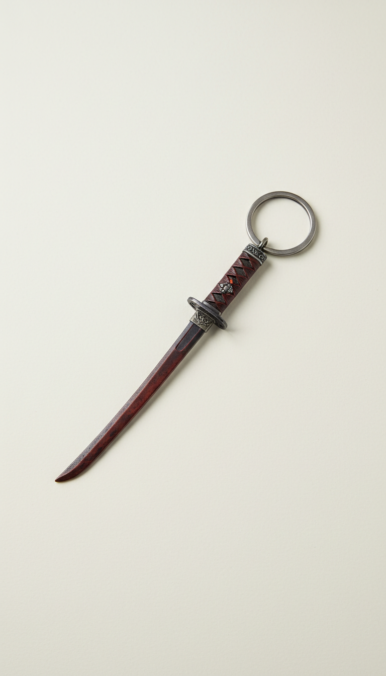 Akai Katana Crimson Accented Keychain