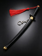 YP Katana Bleach Bankai Zanpakuto Sheathed in Black Scabbard with Red Tassel