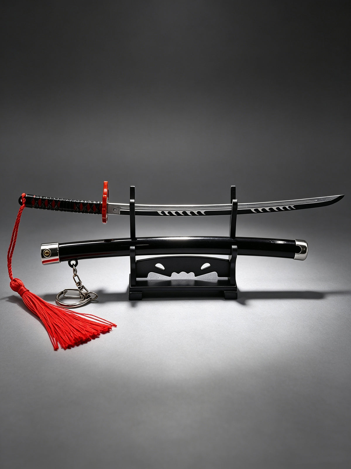 YP Katana Demon Slayer Tanjiro Kamado 3rd Gen Nichirin 23cm Metal Katana Keychain Replica