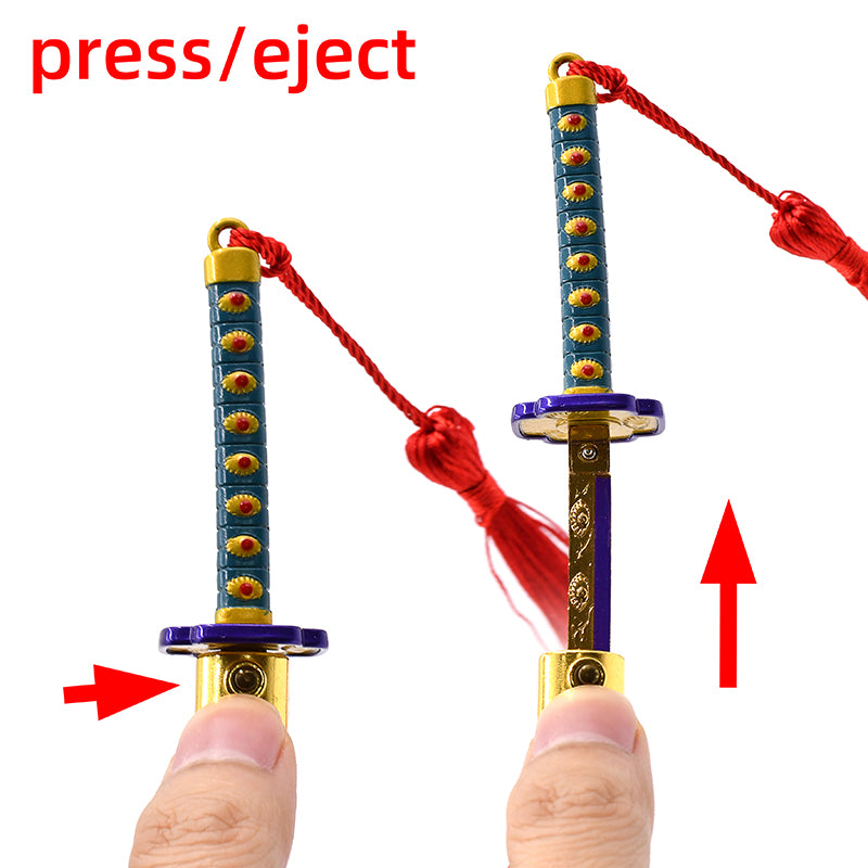 Kokushibo Spring-Action Sword Keychain |  Upper Moon One