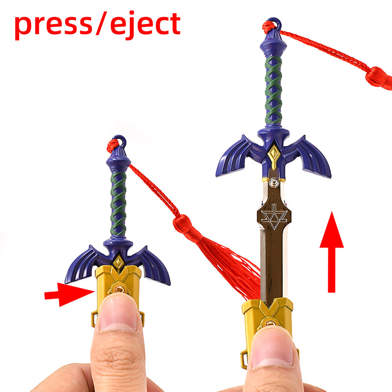 Master Sword Spring-Action Keychain | Gaming Collectible